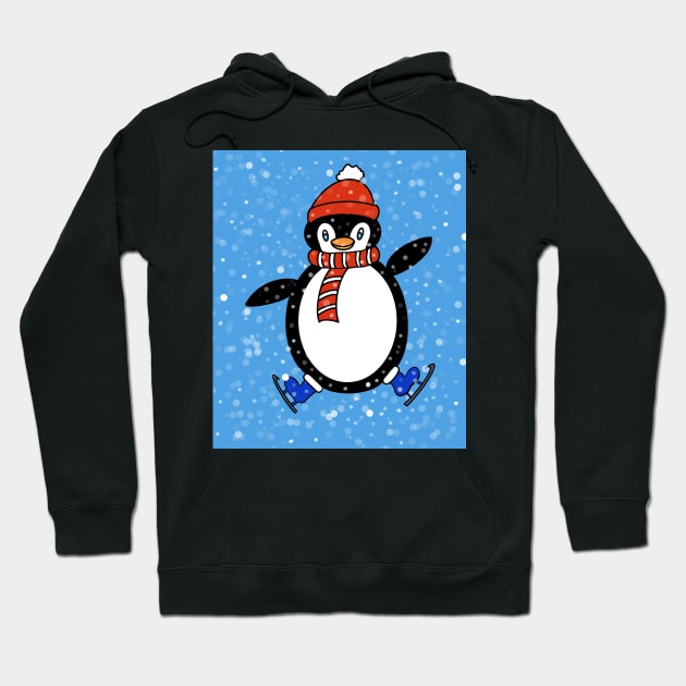 WHITE Christmas Penguin. Hoodie by SartorisArt1